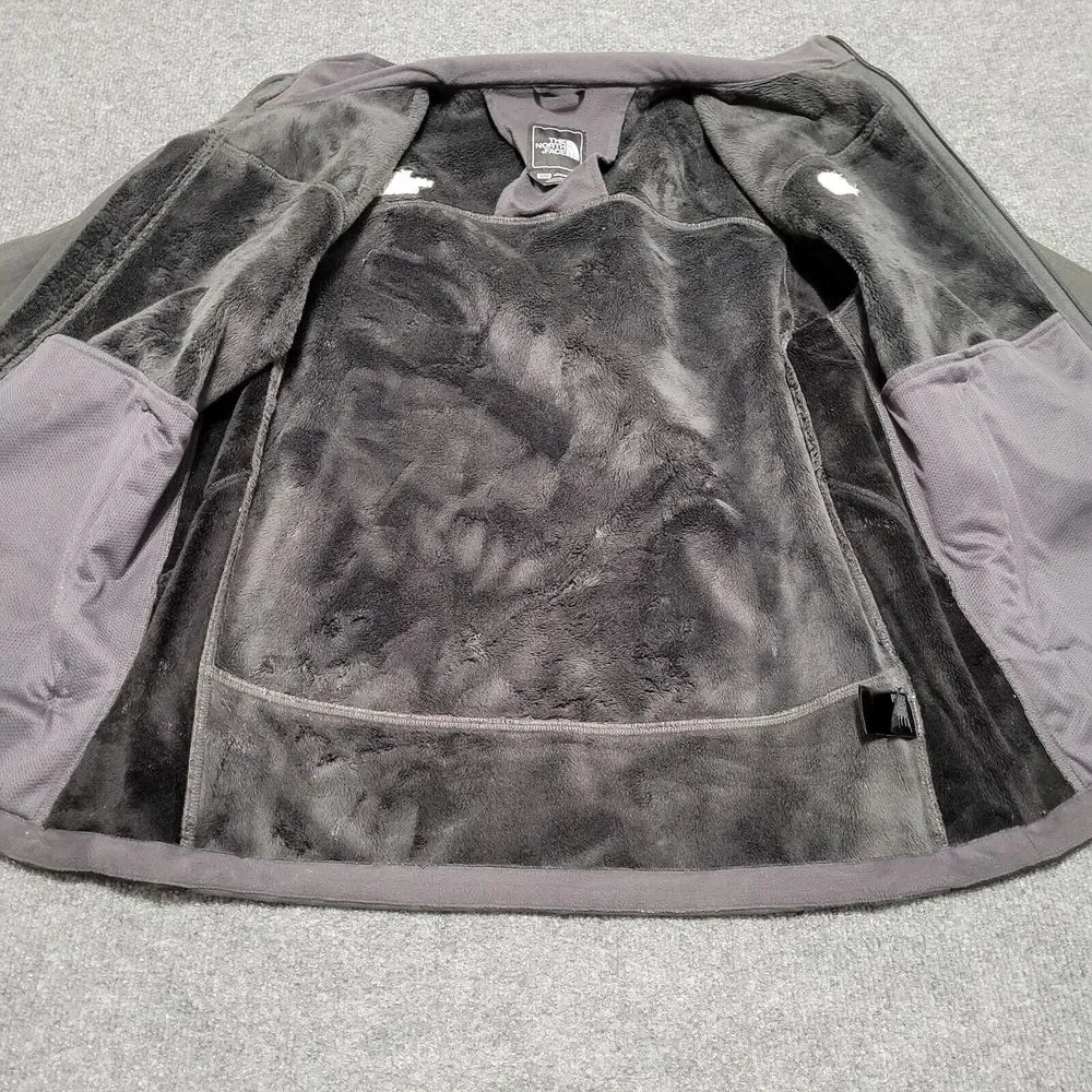 The North Face Men's Apex Jacket Mens M Softshell Faux‎ Fur Lined Gray Black